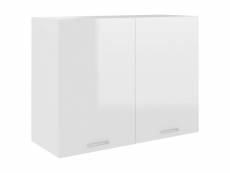 Vidaxl armoire suspendue blanc brillant 80x31x60 cm