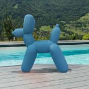 Wanda Collection - Statue jardin chien ballon bleu 100 cm - Bleu