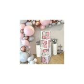 Baby Shower Decorations Box Kit - 4pcs White Transparent