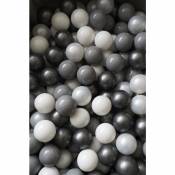 Balles pour piscine à balles - couleurs : gris, perle, gris clair