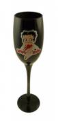 Betty Boop noir Flûte verre à vin – Assis sur Nom