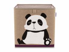 Boîte de rangement en tissu pour enfant "panda", compatible