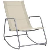 Chaise à bascule de jardin Crème 95x54x85 cm Textilène Vidaxl Crème