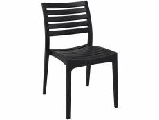 Chaise de jardin en plastique ares , noir