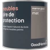 Cire de protection pour meubles GoodHome marron glacé mat 0 5L
