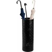 Coavas - Porte-parapluie rond en métal - Support de parapluie sur pied - Pour entrée, maison, bureau, noir