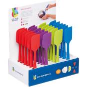 Colourworks - Présentoir de 24 mini-cuillères spatules en silicone de couleurs assorties