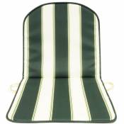 Coussin avec dossier pour chaise / fauteuil vert rayé