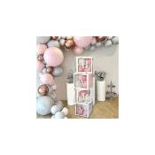 Crea - Baby Shower Decorations Box Kit - 4pcs White