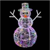 Déco lumineuse Bonhomme de neige en 3D 100 led Multicolore