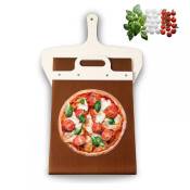 Ej.life - QiMeiTech Pala Pelle à pizza coulissante – La pelle à pizza qui transfère parfaitement la pizza – Pelle à pizza avec poignée pour four
