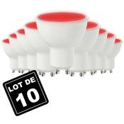 Europalamp - 10 Ampoules GU10 7W rouge