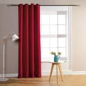 Homemaison - Rideau occultant pour chambre et salon Rouge 140x260 cm - Rouge