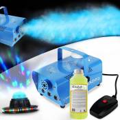 Ibiza Light Machine à fumée 400W à LEDs 3X3W Bleue LSM400LED + 1L de LIQUIDE à fumée + Effet ROUNDIAMS