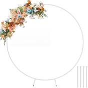 Insma - Arche porte décorative pour mariage Rond Dia.2m kit d'arche de ballon en métal décoration de fête d'anniversaire blanc Jmax