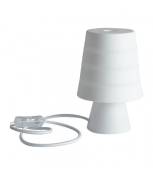 Lampe de table Drum 1 ampoule Silicone blanc