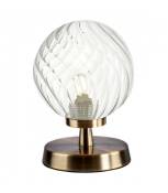 Lampe de table globe Esben Laiton antique,verre 1 ampoule 17cm