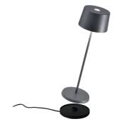 Lampe de table led Olivia Pro Gris Foncé, rechargeable