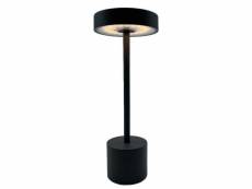 Lampe de table sans fil touch led roby gris aluminium h30cm