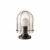 Lampe de table Seine / Verre soufflé bouche - Ø 16 x H 26,2 cm - Gubi gris en verre