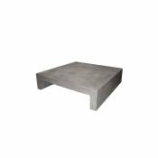 Mathi Design BETON U - Table basse carrée béton gris