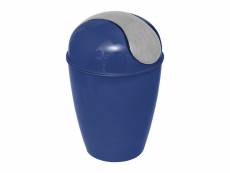 Mini-poubelle de salle de bain 1.7l avec couvercle à bascule - bleu marine - tendance