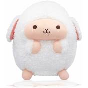 Mouton en peluche mignon animal en peluche doux câlin oreiller, Kawaii Plushie Mini oreillers en peluche pour enfants adultes, blanc (22,9 cm, petit)