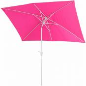 Parasol N23, parasol de jardin, 2x3m rectangulaire inclinable, polyester/aluminium 4,5kg ~ rose