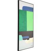 Peinture Frame Abstract Shapes verte 73x143cm Kare Design