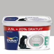Peinture murs et boiseries Crème de Couleur Dulux Valentine satin béton gris 2 5L +20% gratuit