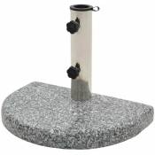 Pied base socle de parasol granite demi cercle 10 kg