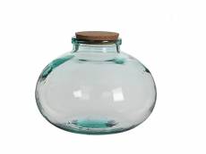 Pot en verre olly rond avec bouchon en liège E3-83590