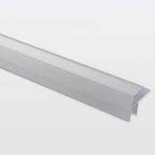 Profilé de rénovation de marche en aluminium décor métal mat GoodHome 21 x 30 x 900 mm.