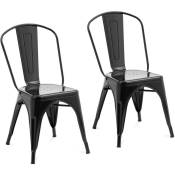 Royal Catering - Chaise industrielle - lot de 2 - jusqu'à 150 kg - assise 35 x 34 cm - marron Chaise de bistrot Chaise de café
