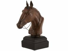 Statue buste de cheval en résine