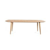 Table à manger ovale 220x100cm en bois de teck massif