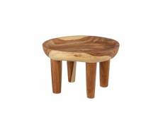 Table basse ronde bois massif taille m - camia - 80