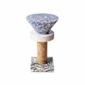 Table d'appoint Swirl Cone / Large - Ø 30 x H 50 cm / Effet marbre - Tom Dixon multicolore en plastique