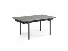 Table extensible 160-240 cm céramique gris marbré pieds droits - arizona 09