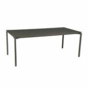 Table rectangulaire Calvi / 195 x 95 cm - Aluminium / 10 à 12 personnes - Plateau démontable - Fermob vert en métal