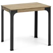 Table salle à manger Bristol. Style industriel vintage 70x110x75 cm. - Noir