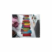 Tapis design en laine géométrique pour salon Collage Multicolore 60x230