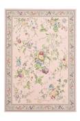 Tapis floral tissé plat - rose 160x230 cm