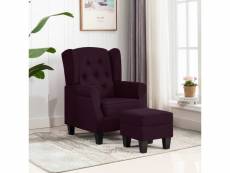 Vidaxl fauteuil avec repose-pied violet tissu 320158