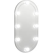 Vidaxl - Miroir avec éclairage led 80x40 cm Verre Ovale