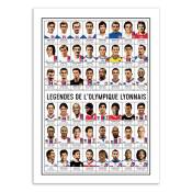 Affiche 50x70 cm - Légendes de l'Olympique Lyonnais - Olivier Bourder