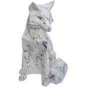Atmosphera - Statuette Origami renard blanc D25cm créateur