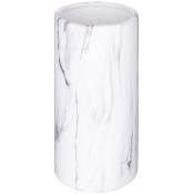 Atmosphera - Vase cylindre Suite 54 marbre blanc H20cm créateur d'intérieur - Blanc