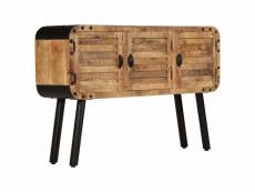 Buffet bahut armoire console meuble de rangement bois de manguier massif 120 cm helloshop26 4402035