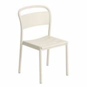 Chaise empilable Linear / Acier - Muuto blanc en métal